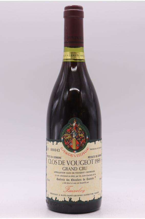 Faiveley Clos Vougeot Tastevinage 1989