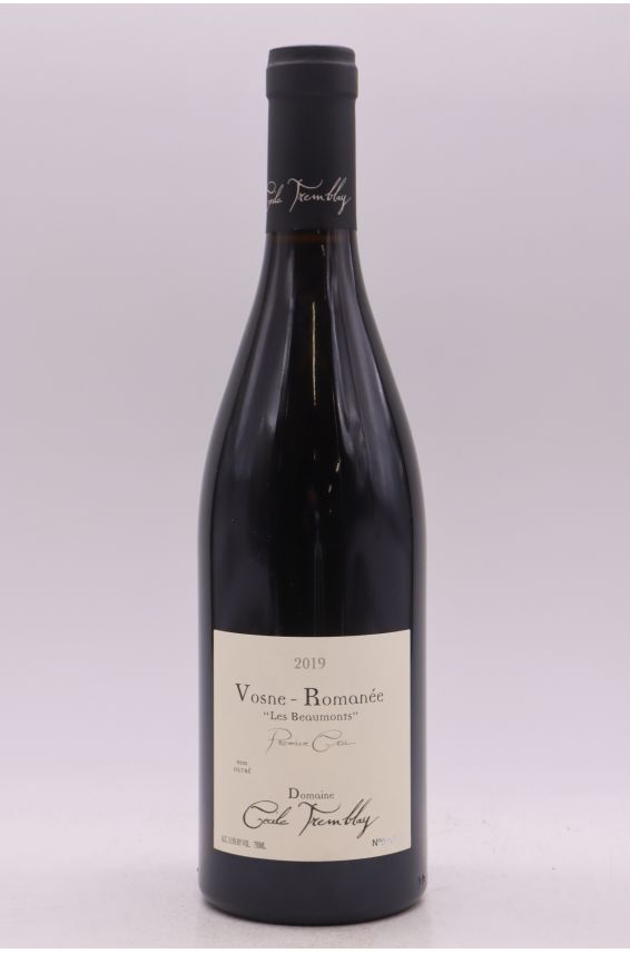 Cécile Tremblay Vosne Romanée 1er cru Les Beaumonts 2019