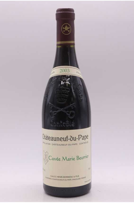 Henri Bonneau Châteauneuf du Pape Marie Beurrier 2003