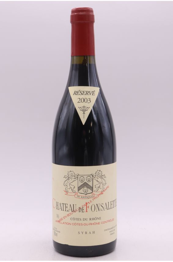 Fonsalette Syrah 2003