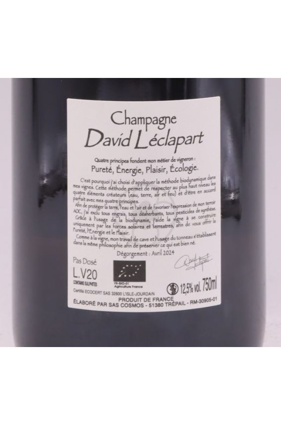 David Léclapart Blanc de Noirs 1er cru L'Astre Pas Dosé LV20