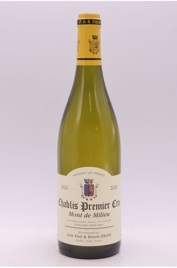 Jean Paul Droin Chablis 1er cru Mont du Milieu 2020