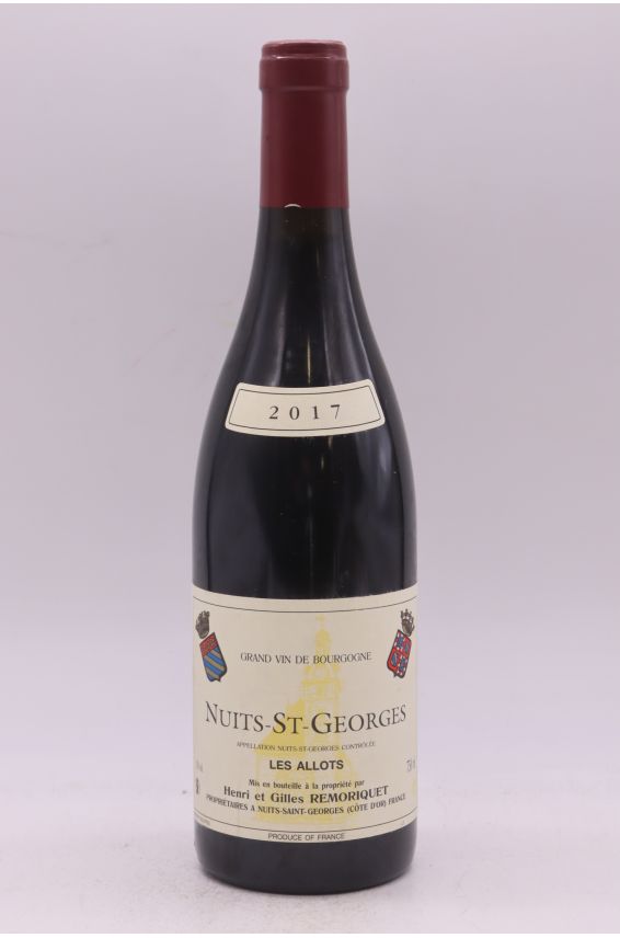 Henri et Gilles Remoriquet Nuits Saint Georges 1er cru Les Allots 2017