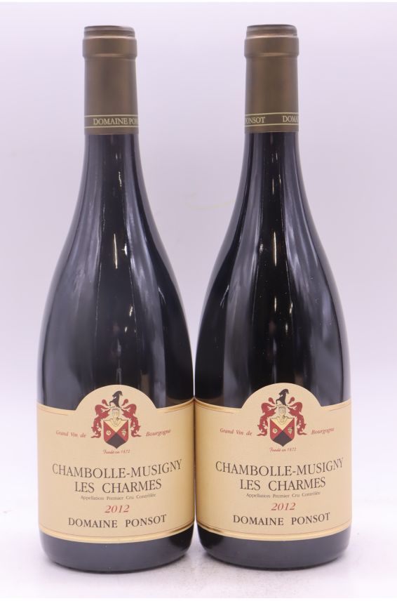 Ponsot Chambolle Musigny 1er cru Les Charmes 2012