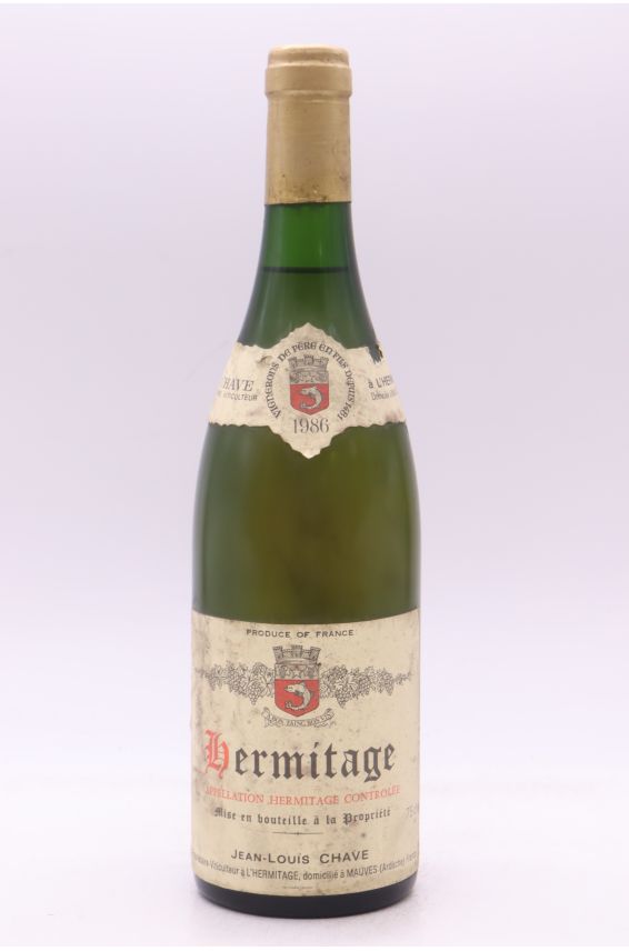 Jean Louis Chave Hermitage 1986 blanc