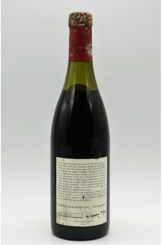 Domaine Leroy Corton Renardes 1997 - PROMO -10% !