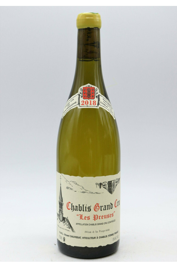 Vincent Dauvissat Chablis Grand cru Les Preuses 2018